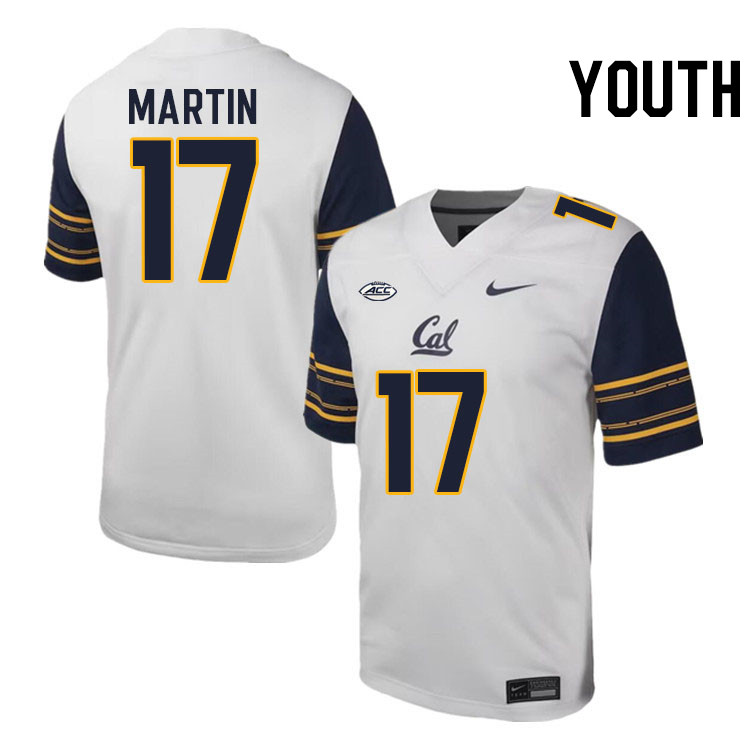 Youth #17 Josiah Martin California Golden Bears ACC Conference College Football Jerseys Stitched Sal